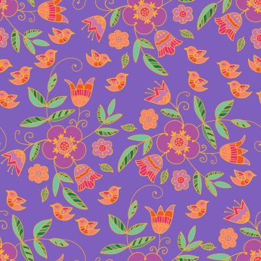 Dekoratif çiçek desenli