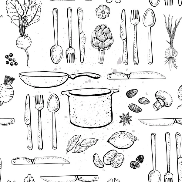 Illustrazione Grafica Del Vettore Del Modello Della Cucina — Vettoriale Stock