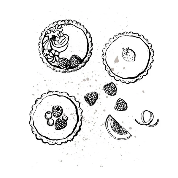 Illustration Vectorielle Graphique Des Tartes — Image vectorielle