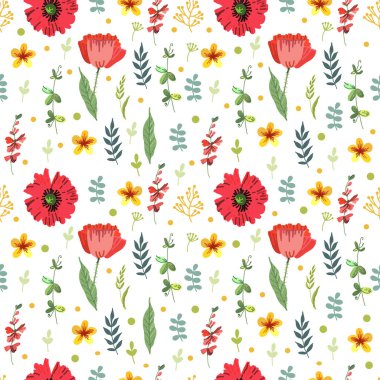 Çiçeklerle süslenmiş parlak bir yaz. Folklor motifleri, nakış stili. Vektör çizimi. Manüel grafikler. Çeşitli yüzeyleri süslemek için uygun.