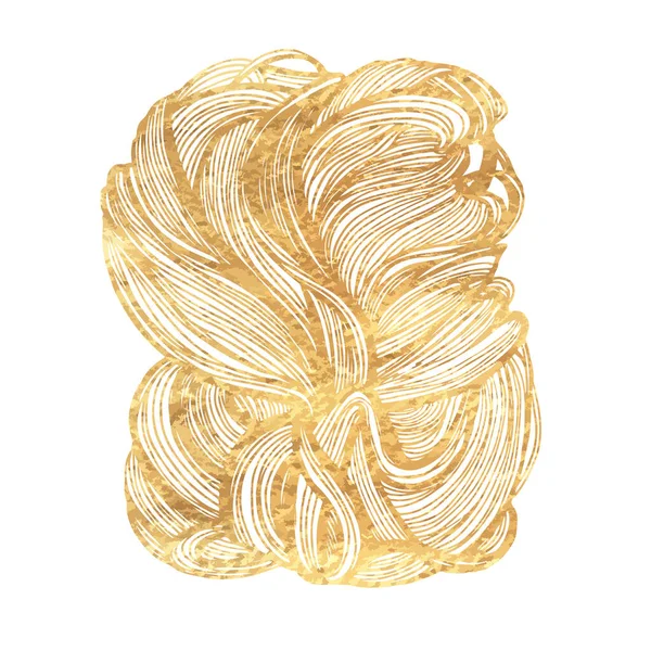 装飾的な黄金の透かし彫りテンプレート ベクトルイラスト 手動グラフィック — ストックベクタ