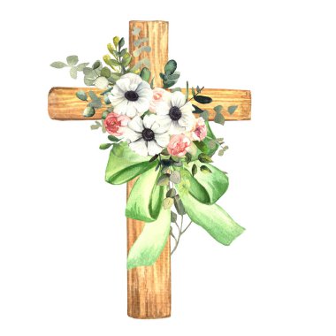 Suluboya Paskalya Çapraz Madalyası. Paskalya. İlk komünyon. Diriliş sembolü El boyası.