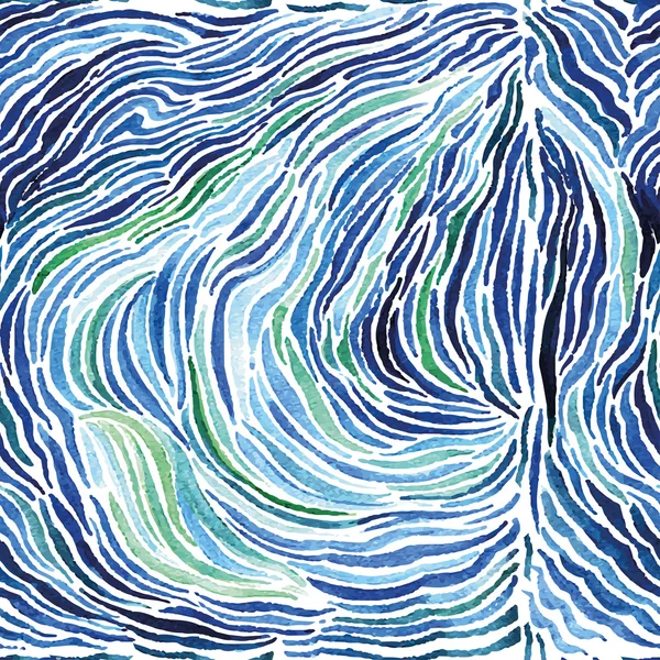 Abstraktní akvarel moře vzor — Stockový vektor