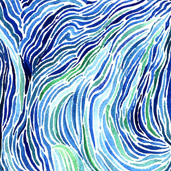 Astratto acquerello modello del mare — Vettoriale Stock