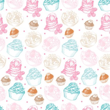 kek ve çikolata ile Seamless Modeli