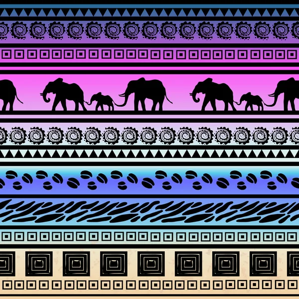 Adorno decorativo africano brillante — Vector de stock