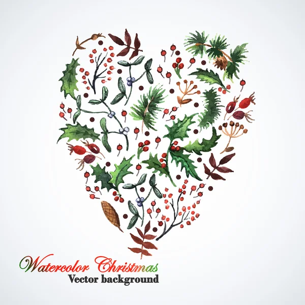 Carte de voeux Christmas Heart . — Image vectorielle