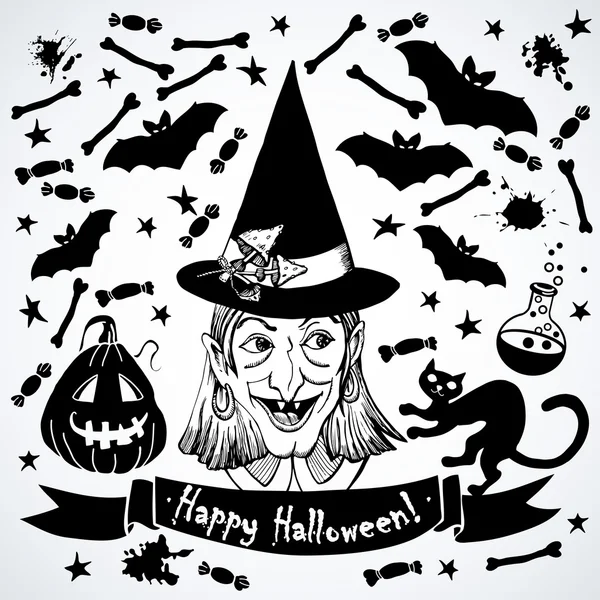 Illustration för halloween. — Stock vektor