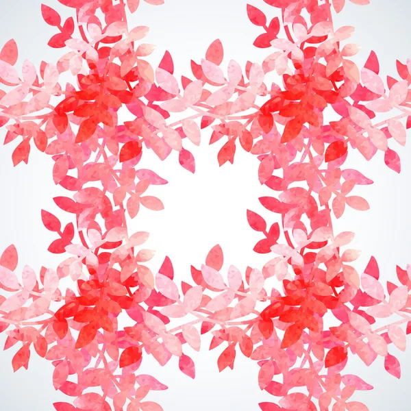 Motif aquarelle avec feuilles — Image vectorielle