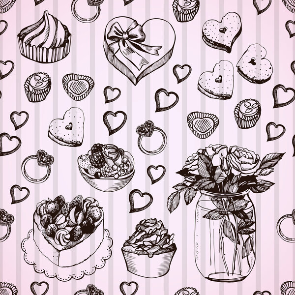 Ретро-шаблон ко Дню Святого Валентина
