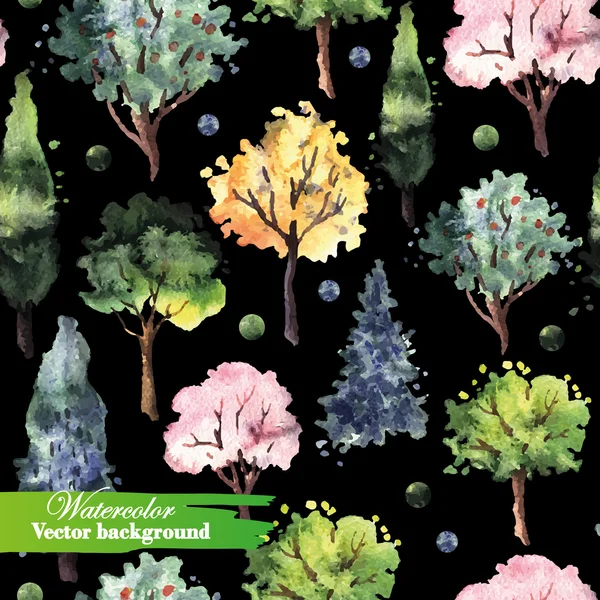Patrón floral de árboles de primavera — Archivo Imágenes Vectoriales