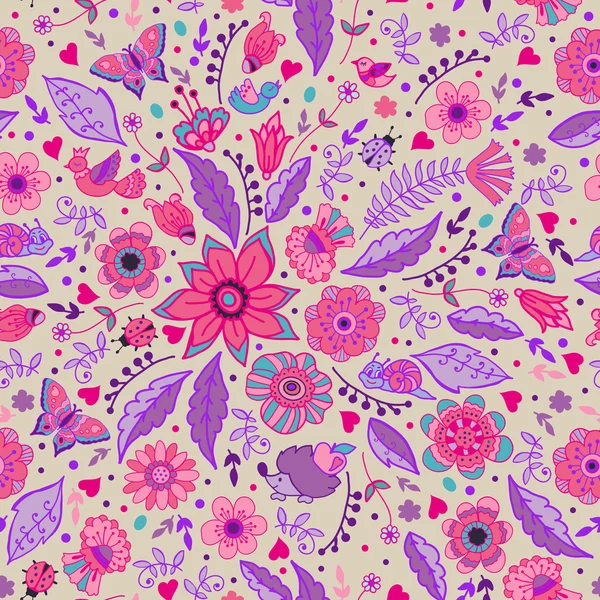 Padrão vintage floral — Vetor de Stock