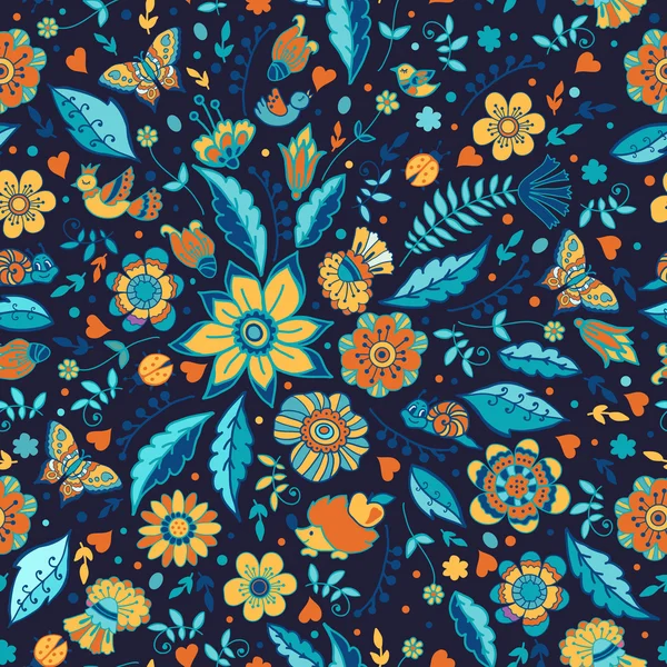 Floral vintage pattern — Stock Vector