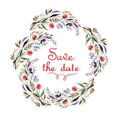 Suluboya çiçek ve otlar