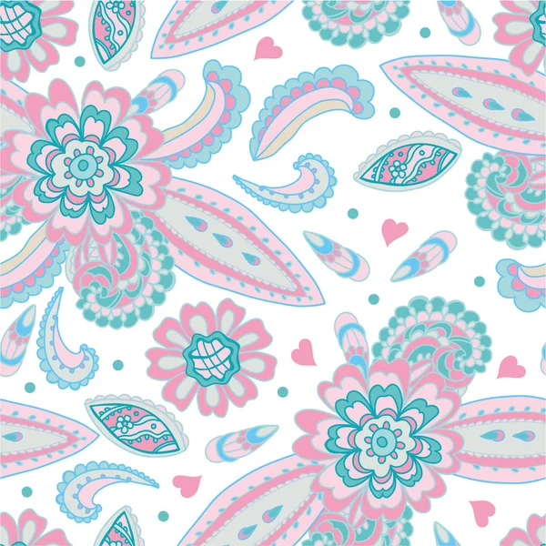 Doodle patrón floral . — Vector de stock