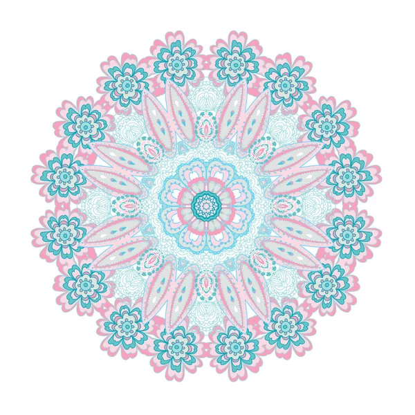 Pastell gemustertes Mandala — Stockvektor