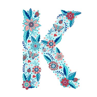 Çiçek harf K
