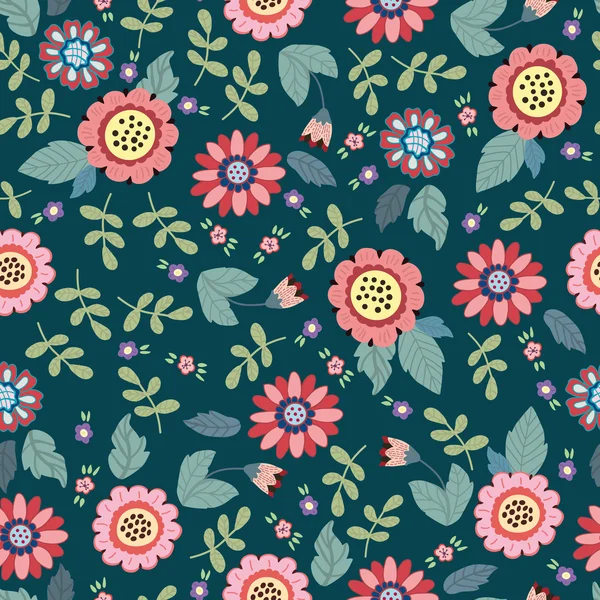 Vintage floral decorativo — Vector de stock