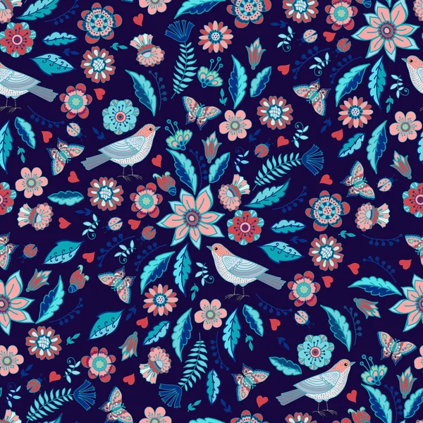 çiçek desenli kuşlar