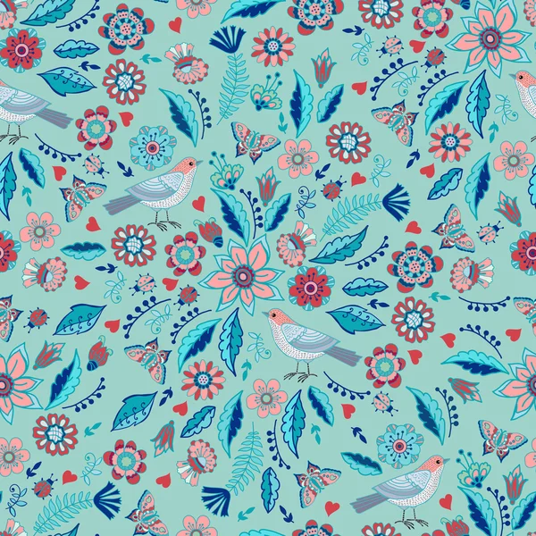 Seamless floral pattern — Stock Vector