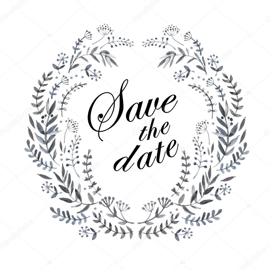Save the date wreath