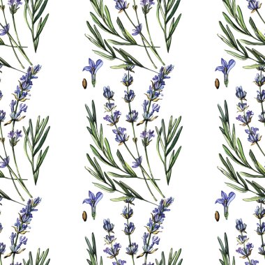Dekoratif suluboya desen lavanta.