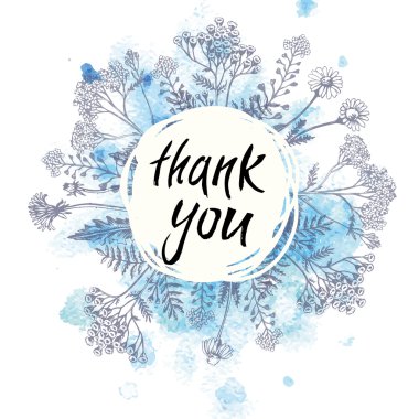 Otlar ve teşekkür kartı