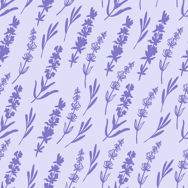 Ramas de lavanda púrpura — Vector de stock