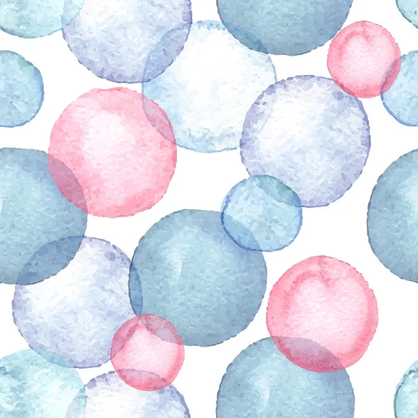 Motif avec bulles bleues et roses . — Image vectorielle