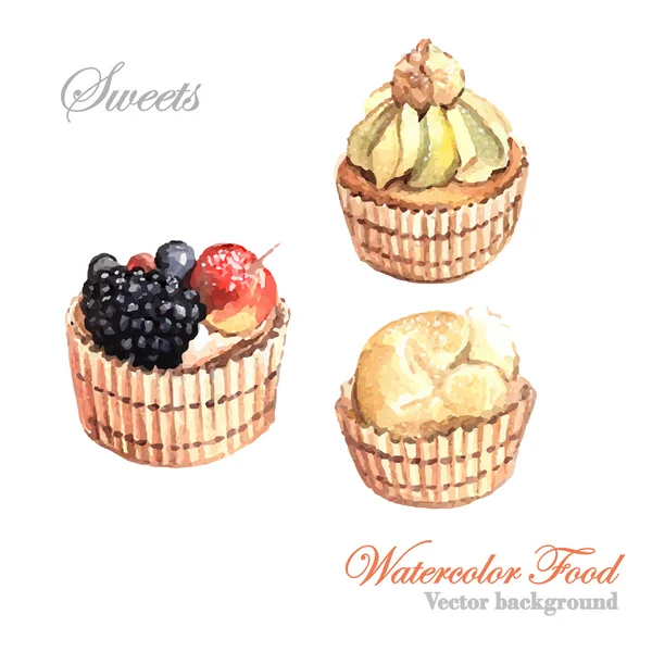 Illustration aquarelle de Sweets — Image vectorielle