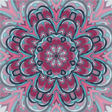 Bright colored ornamental mandala.