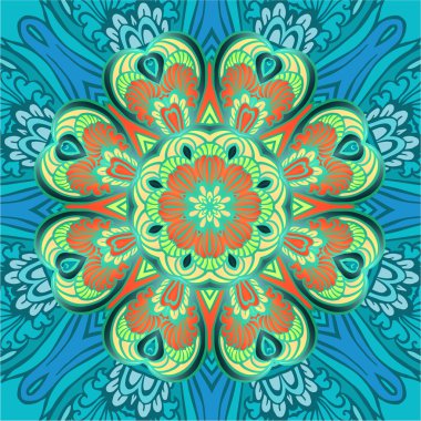 renkli yuvarlak süsleme.