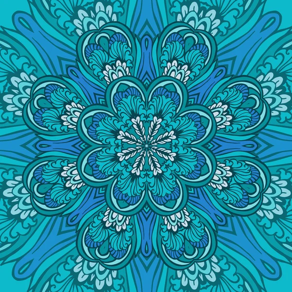 Pyöreä koriste sininen mandala — vektorikuva