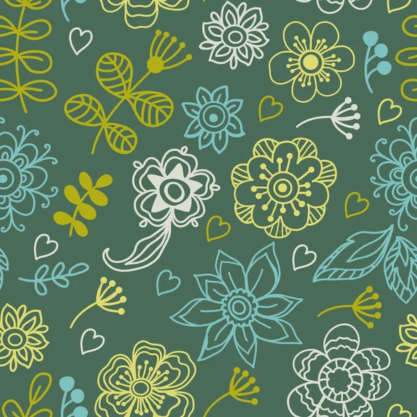 Patrón floral colorido — Archivo Imágenes Vectoriales