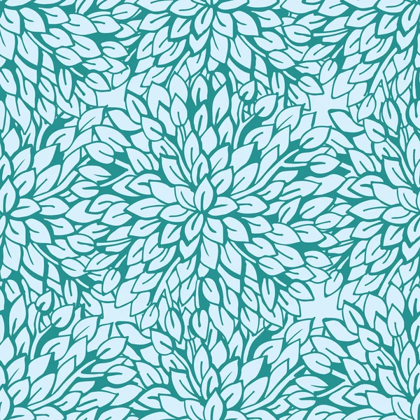 Muster mit grünen Blättern. — Stockvektor