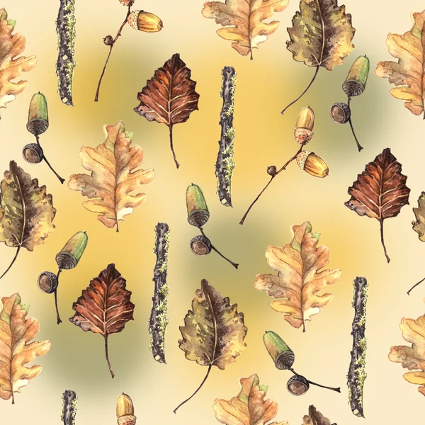 Autumn watercolor pattern — Stock Photo, Image