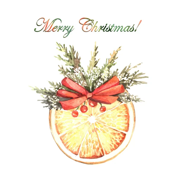 Watercolor Christmas ornament — Stock Photo, Image