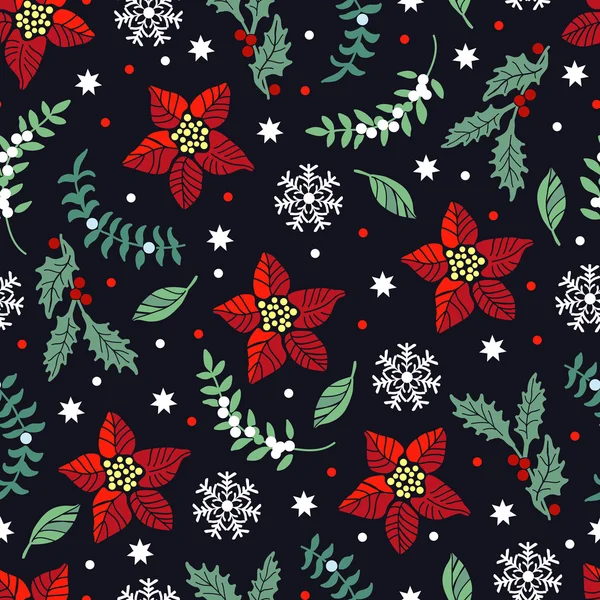 Christmas decorative pattern — Stock Vector