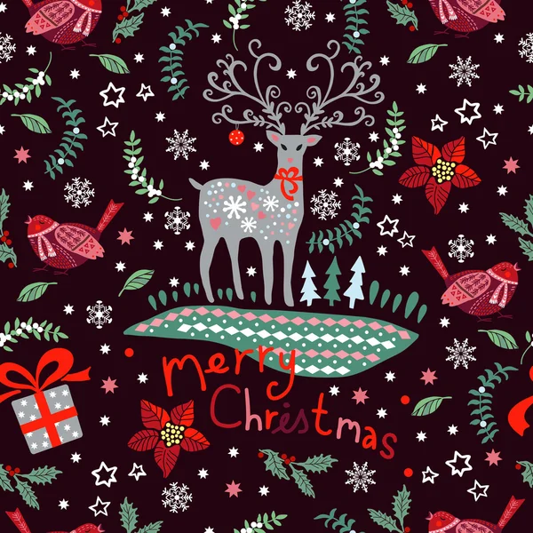 Ilustracja Christmas jeleni — Wektor stockowy