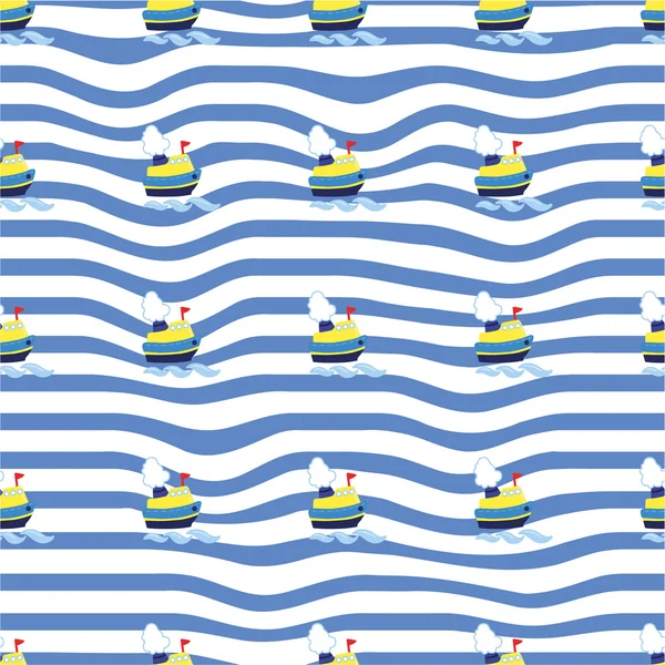Marine striped pattern — Stock Vector