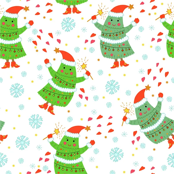 Patrón con árboles de Navidad — Archivo Imágenes Vectoriales