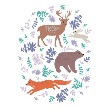 Vahşi hayvanlar ile kartı