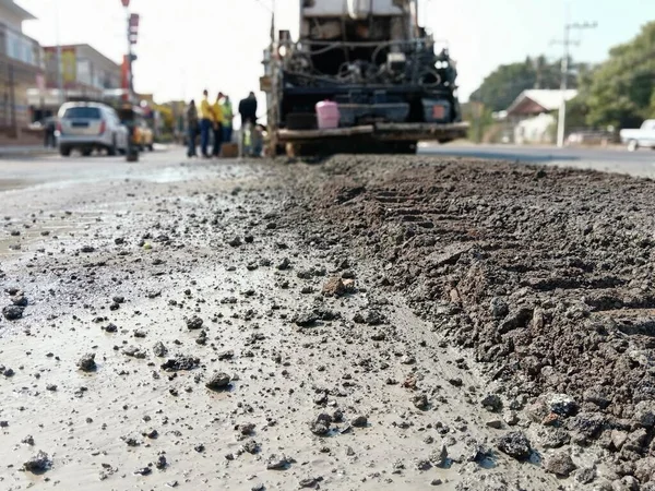 A blur of road maintenance work