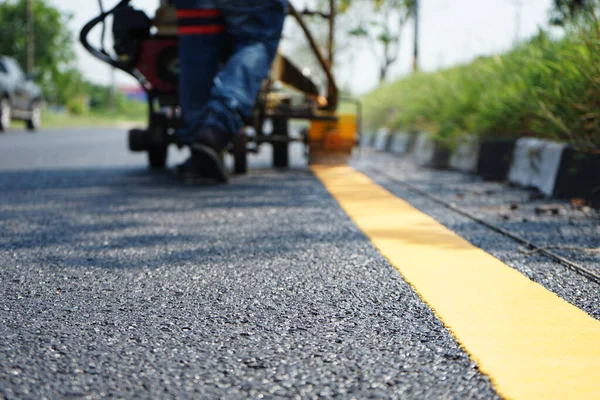 Yellow Traffic Line Construction Safety — Stock Photo, Image