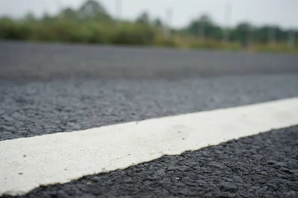 White Traffic Lines Paved Roads — Stock Photo, Image