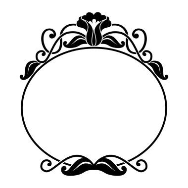 Dekoratif oval çerçeve