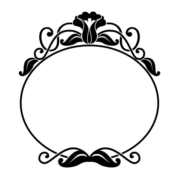 Marco oval decorativo — Vector de stock