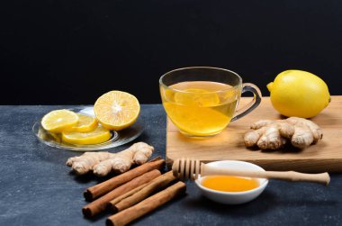 Limonlu ve tarçınlı zencefilli çay