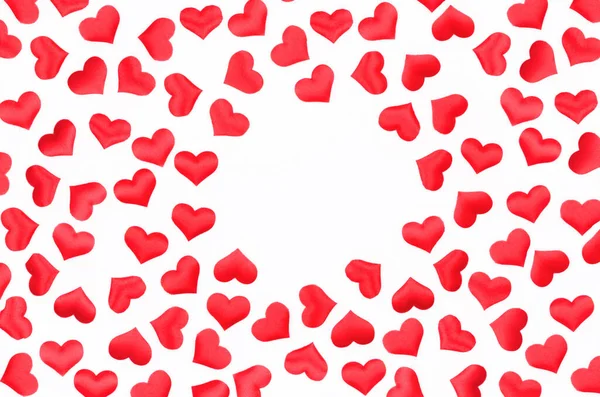 Ram Röda Hjärtan Den Vita Bakgrunden — Stockfoto