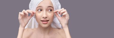 Göz bandı prosedürü. Yüz bakımı. Dermatoloji kaplıcası. Detoks terapisi